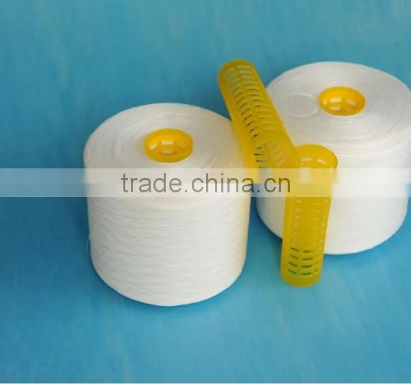 100% Spun Polyester Yarn .raw White