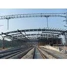 Railway Station Structural Metal Truss Buildings, Rust-proof Painting With 2-4 Layers