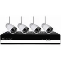 Outdoor Cctv Camera Kits 4CH Network Video Record Kits Black Colo