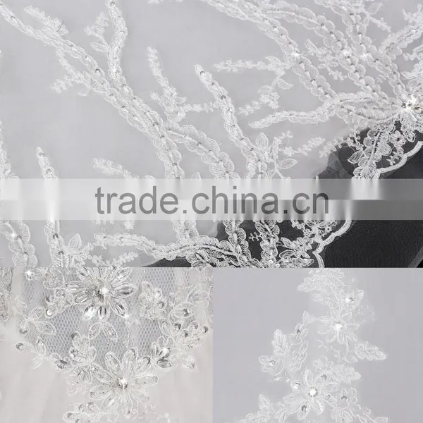 2017 Sexy Shoulder Belt Lace Mermaid Color Wedding Dress Bridal for Bride Scoop Neckline Bridal Dress F10601 photo-5