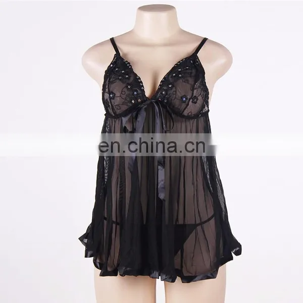 Hot Sexy Transparent Plus Size Girls Sex Nighties photo-4