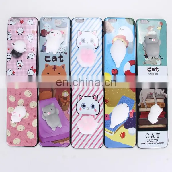 2017 3D Cute Squishy Finger Pinch Case,hard PC + Soft TPU Hybrid Case,back Case for IPhone 7 photo-4