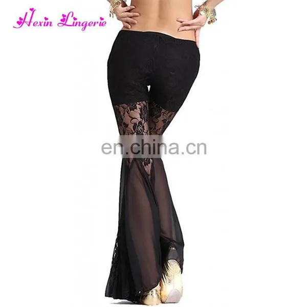 Wholesale Women Black Bell-bottoms Leggings Printed Sexy Yoga Pants photo-4