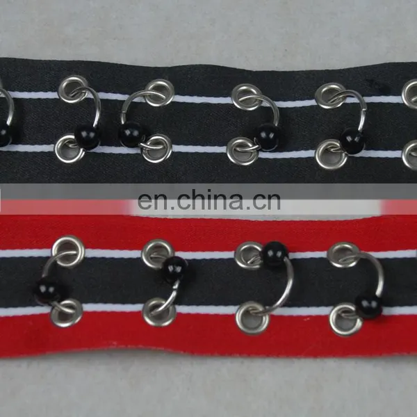 Decorative Embroidery Eyelet Trim With Beaded Pearl photo-3