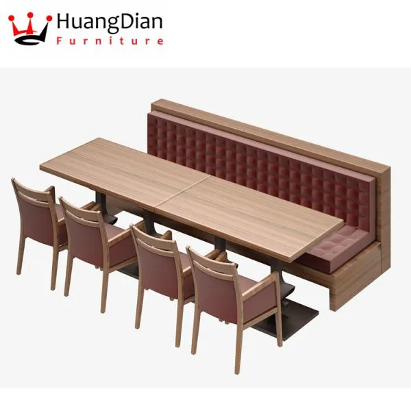 Restaurant Furniture Dining Booth Seating and Table Set (HD650)