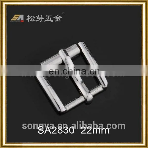 Customized Nickel-Free Feature Double Prongs Roller Buckles, Plated Pin Buckle For Handbag photo-2
