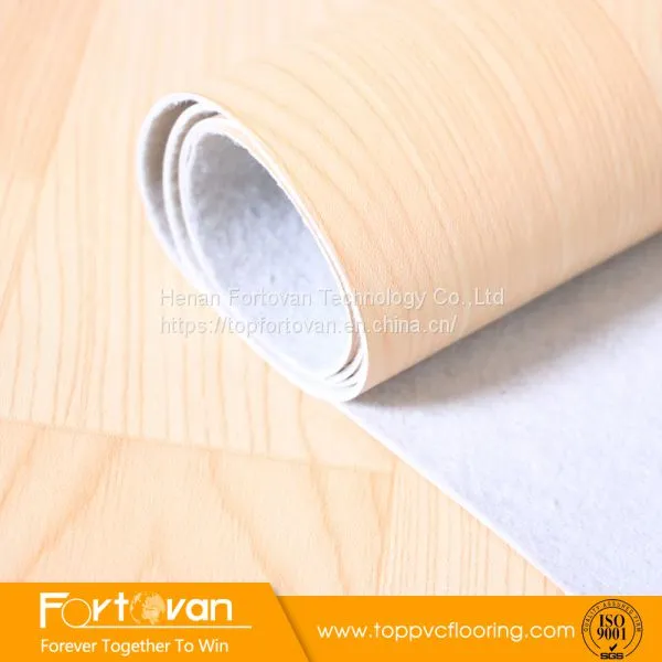 Residential Use Wood Look Felt-back Flooring Pvc on Sale