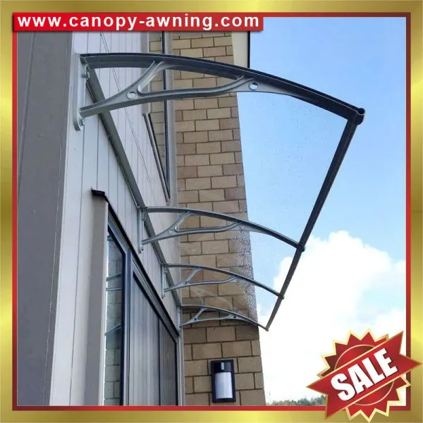 House Door Window Cast Aluminium Aluminum Diy pc Polycarbonate Awning Canopy Shelter Canopies Awnings Cover Shield for Sale photo-4