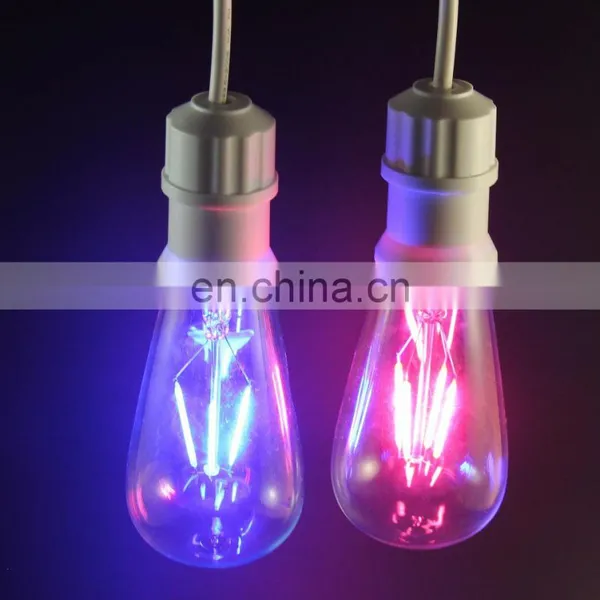 RGB Dimmable Remote Color Changing Lamp Bulb 220V RGB ST64 ST21led Filament Color Smart Bulb photo-2
