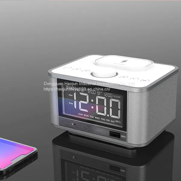 GREEN TIME M7QI Bluetooth Speaker Alarm Clock Subwoofer Home Multifunctional Music Clock Bedside Audio Radio photo-2