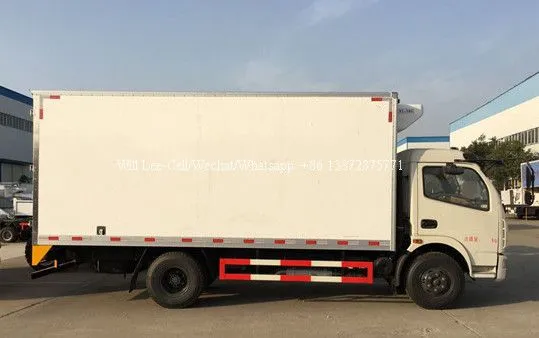 5-6 Tons Small Food Freezer Box Mini Milk Reefer Fridge Van Fish Meat Transport Refrigerator Trucks With Rear Hydraulic Tail photo-3
