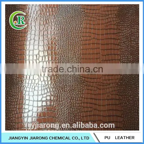 Crocodile Grain Artificial PU Leather Fabric for Bags photo-6