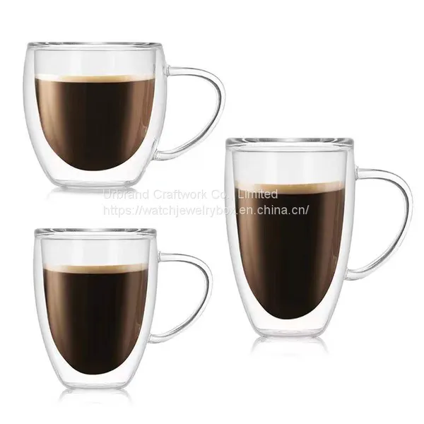 Creative Transparent Glass Water Cup With Handle Insulated Coffee Tea Cup Double Glass Juice Cup photo-5