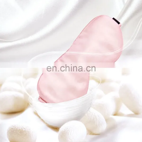 100% Pink Mulberry Silk Adjustable Pink Eye Mask for Sweet Sleeping photo-4