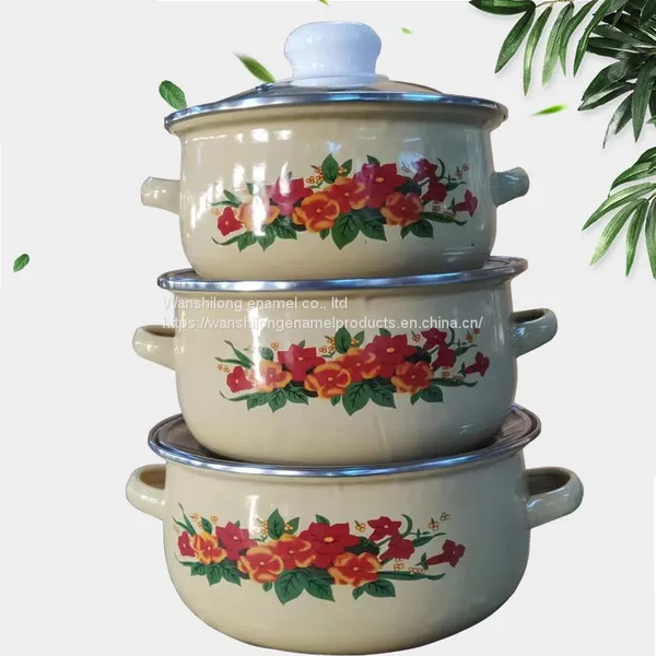 ENAMEL CASSEROLE SET GLASS ENAMEL CASSEROLE SET photo-5