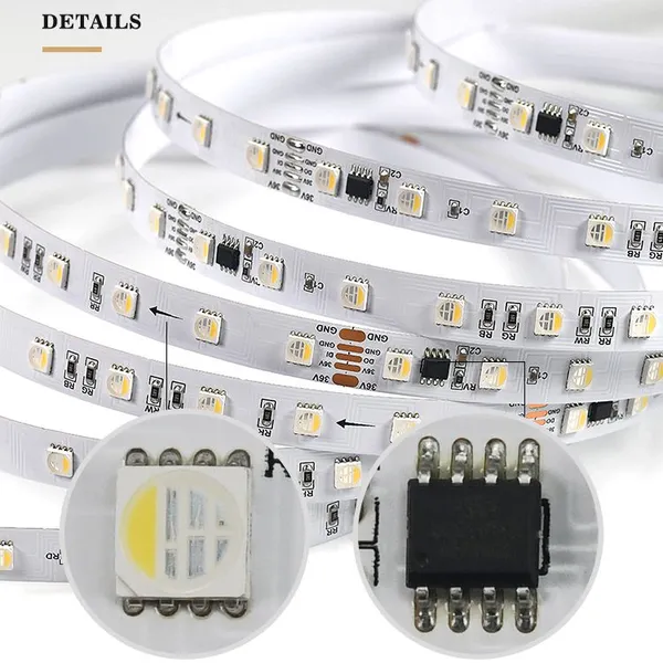 LC8824 DC36V RGBW UCS2904 5050 Digital LED Light Strip 2904 RGBW 30M Pixel Smart Control Led Strip Lighting photo-4
