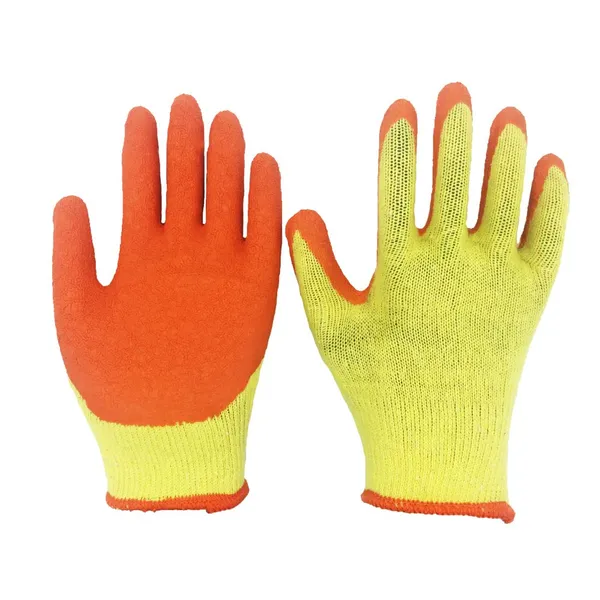Wholesale Price 10Gauge TC Cotton Liner Crinkle Latex Coated Construction Contractor Gloves photo-5