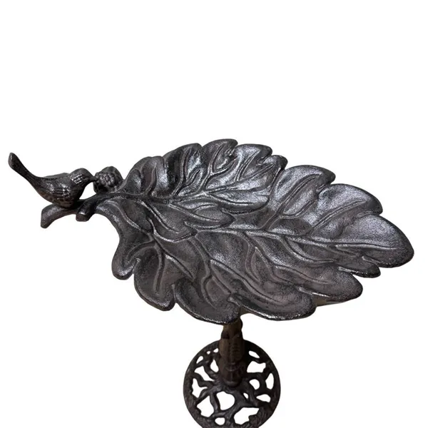 Cast Iron Standing Rustic Parakeet Bird Bath Antique Modern Garden Bird Baths photo-2