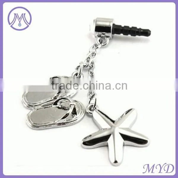 Enamel Metal Dangle Charm Phone Anti Dust Plug for Earphone photo-5