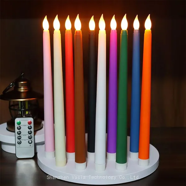 AAA Battery Operated Flameless LED Taper Candles Flickering Remote Taper Wedding Led Taper Candle photo-5