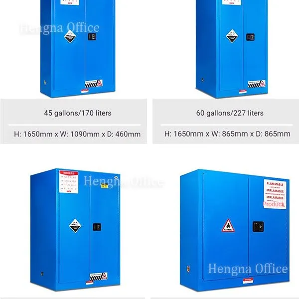 Industrial Grade 30 Gallon Yellow Safety Cabinet Featuring 50mm Secondary Containment Sump for Manufacturing Maintenance Rooms and Small Factories photo-2