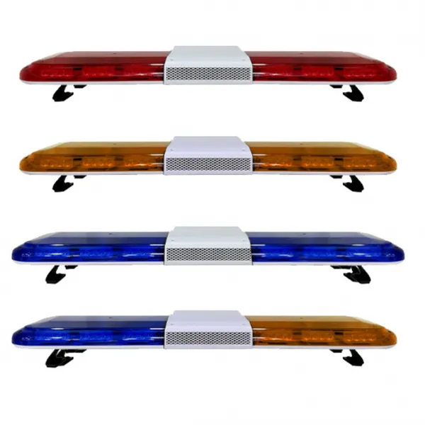 Car Roof Top Signal Light Bar High Power Traffic Emergency Lamp 80 LED Linear Lightbar With Siren Speaker Controller