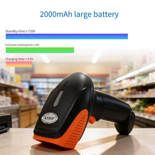 Xingtong Xt6608 Long Barcode Scanner for Laminated and Reflective Codes, High-precision qr Code Wireless Scanning Gun photo-2