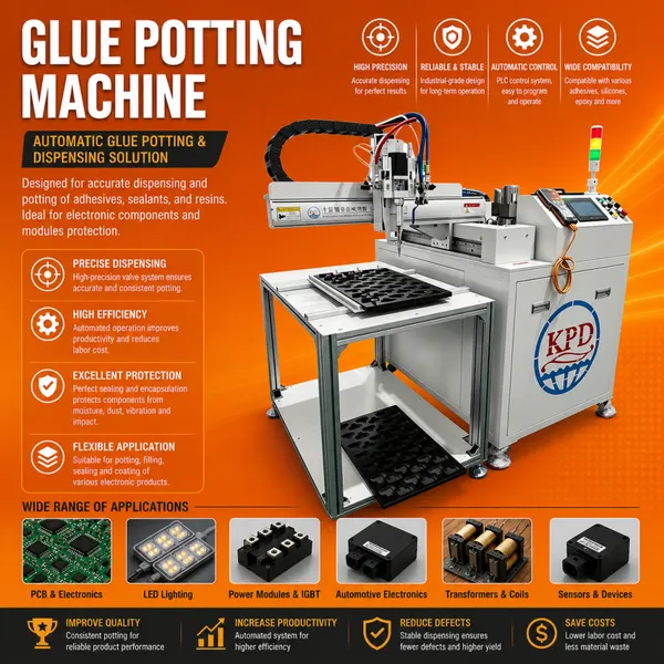 Battery Packs Potting and Casting Encapsulation Machine With 2 Part Liquid Resin Adhesive Material With Auto Degassing Function photo-4