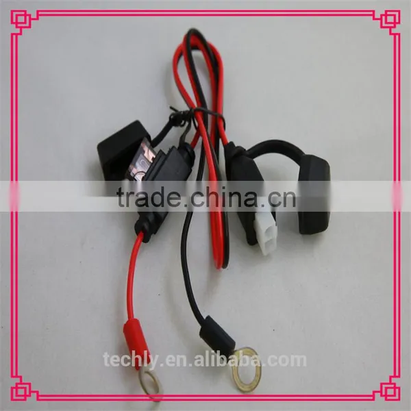 Tender Ring 8.5mm Eye Look Terminal To White Connector Wire HArness photo-3
