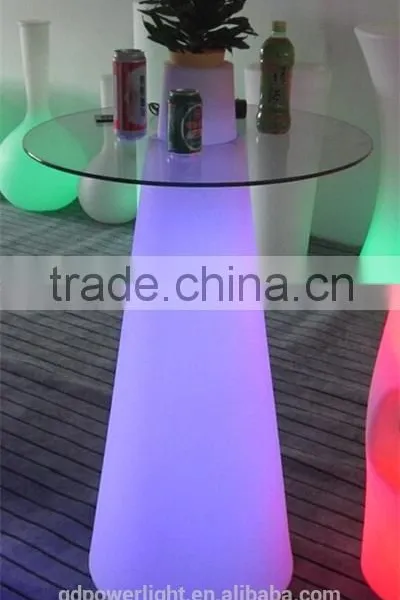 PE Plastic Bar Table With LED Light and Remote Control YXF-50120N photo-3