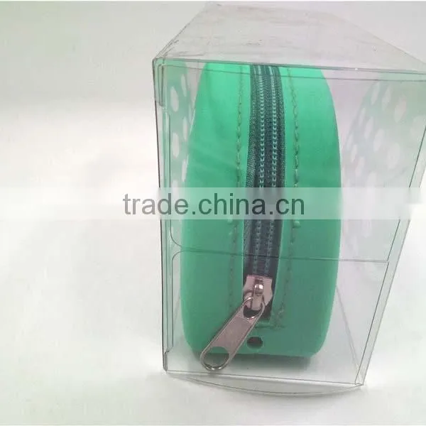 Top Quality Unique Zipper Design Wallet Plastic Coin Pocket Soft Rubber Coin Purse photo-3