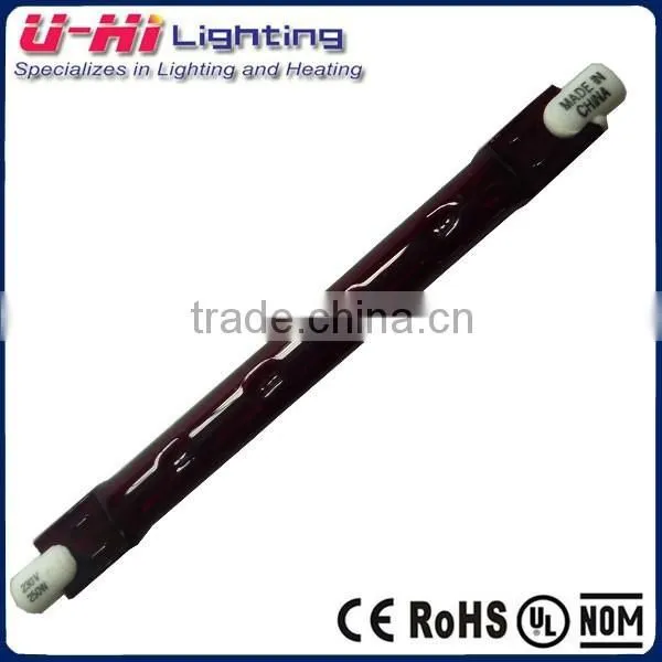 Ruby Red Infrared Heat Lamp 200w 118mm R7s