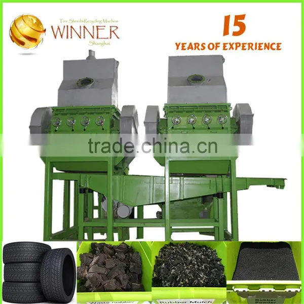 Waste Crusher Rrecycled Tire Rubber Buckets Hammer Crusher photo-6