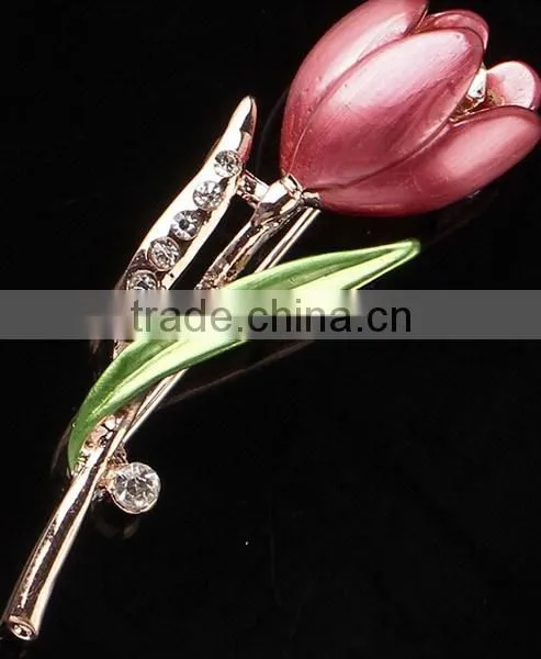 Enamel Personalized Fashion Tulip Flower Brooch photo-4