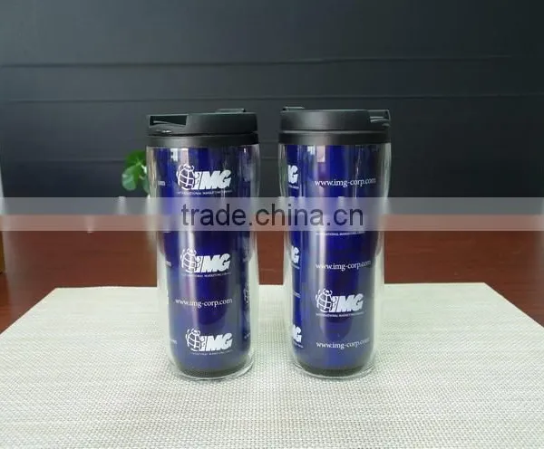 Custom Logo Double Wall Plastic Color Changing Magic Coffee pp Tumbler photo-2