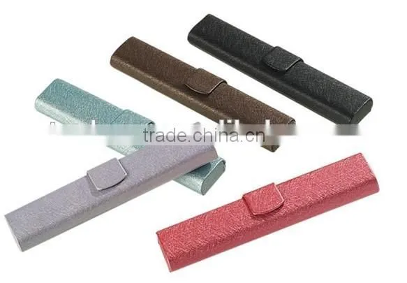 Handwork Folding Leather Glasses Eyewear Case Customize Logo photo-2