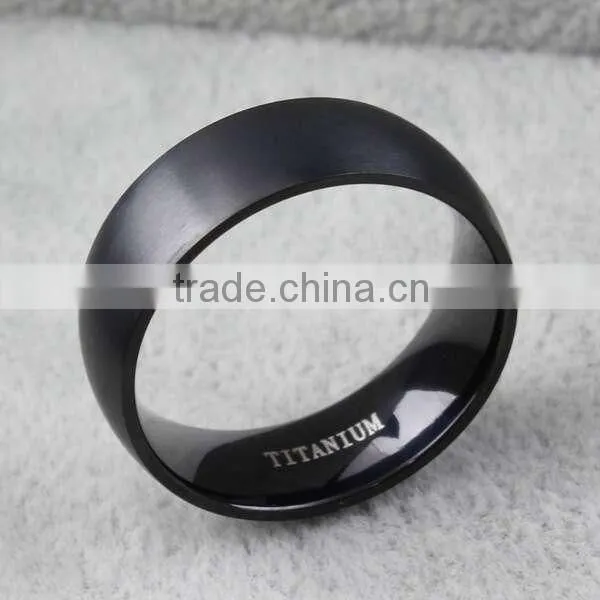 Best Price Titanium Black Men Simple Design Finger Rings photo-4