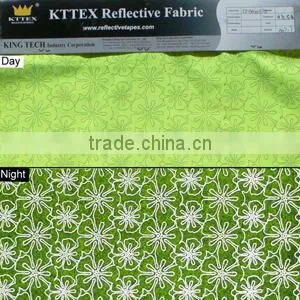 Floral Printing Light Weight Retro Reflective Fabric Polyester Fabric photo-3