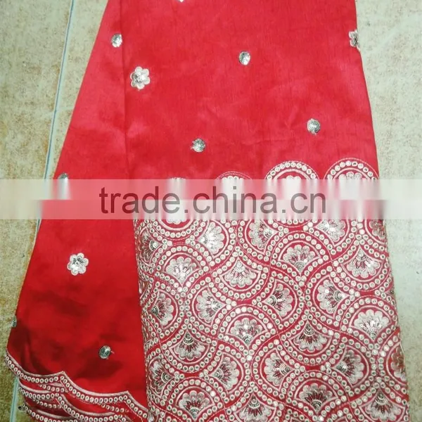 2015 Latest Fashion Lace Wedding Raw Silk George Lace Dresses photo-2