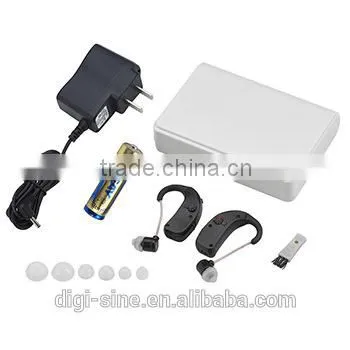 Black Rechargeable Behind The Ear Dual Hearing Aid photo-2