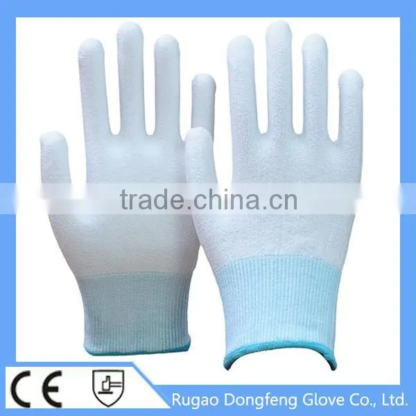High Quality White Nylon Gloves Seamless Knit Hand Protection photo-6
