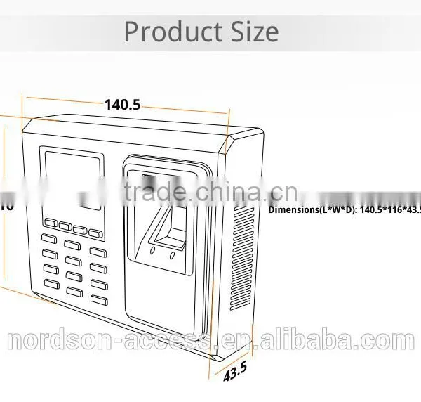 Stable Performance B & W LCD Screen Biometric Access Control System & Time Attendance photo-4