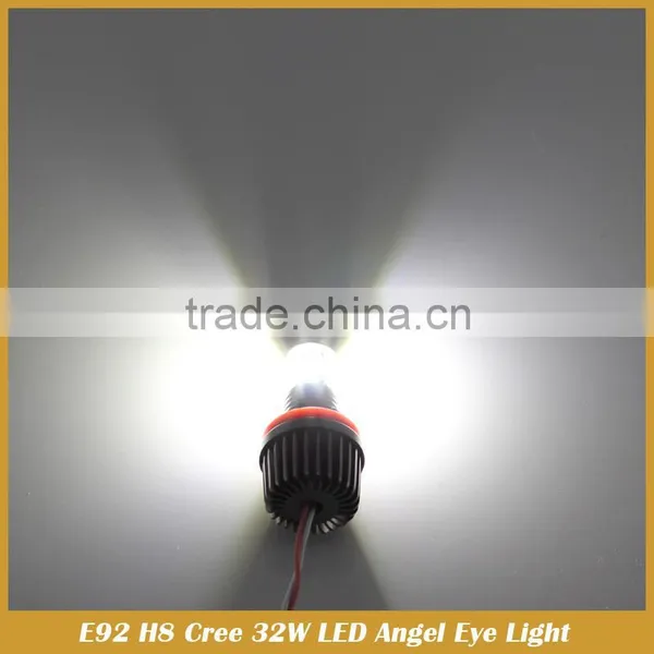 32W E92 H8 White HID Xenon 6000k Angel Eyes Halo Ring LED Light E90 E93 X5 photo-6
