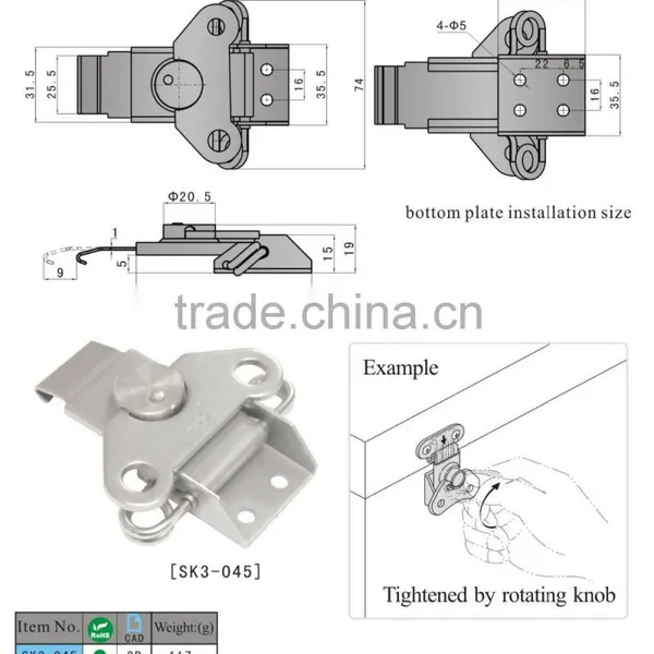 SK3-045 Made in China Toggle Latch Adjustable Draw Latch photo-2