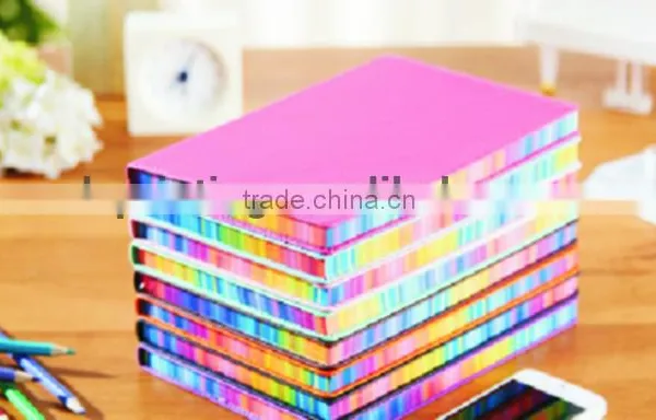 Customized Notebooks High Quality PU Cover,Color Edge Notebook Notebook Diary With Foil Printing, Free Shipping photo-3