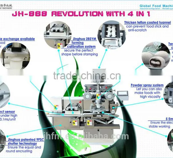 Made in China JH-868 Automatic Double Colours Cookie Encrusting Machine photo-4
