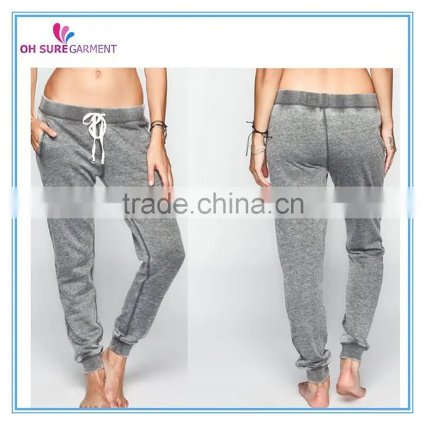 100% Cotton Frech Terry or Fleece Acid Washed Jogger Pants for Women