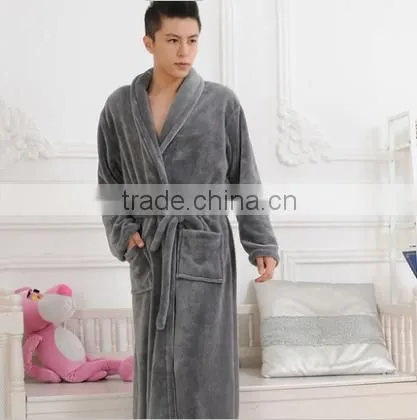 Luxury pajamas solid color flannel sleepwear