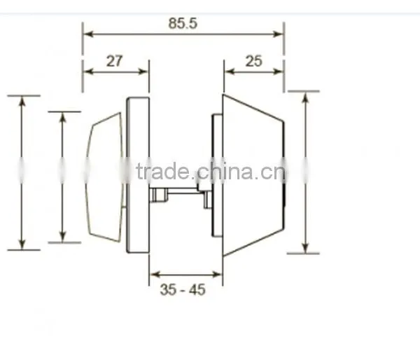 Europe Commercial Anti-theft Stainless Steel Single Cylinder Deadbolt Lock Door Latch Types photo-2