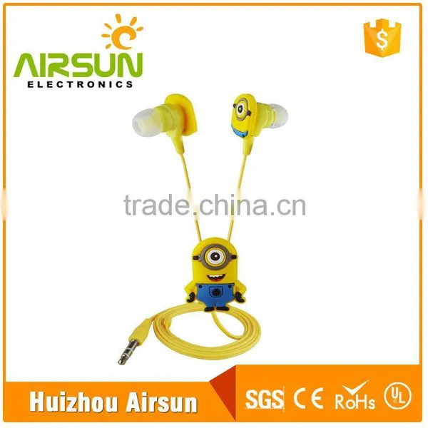 Colorful Cute Cartoon Earphone / Cartoon In-ear Earphone for Gift